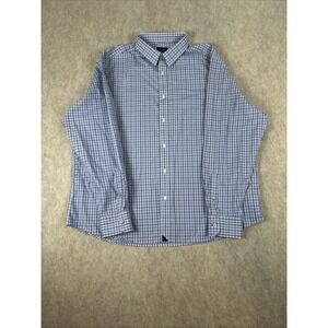 Men's Untuckit Button Up 100% Cotton Shirt Size 2XL Relaxed Fit Wrinkle Free